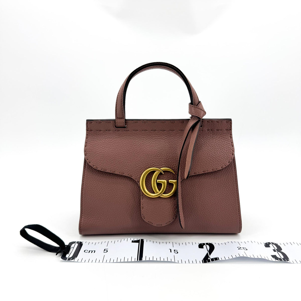 Gucci GG Marmont Top Handle Leather, Pink, Leather, Handbag