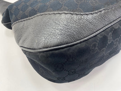 Gucci Charlotte Messenger Guccissima Leather, Black, Leather, Handbag