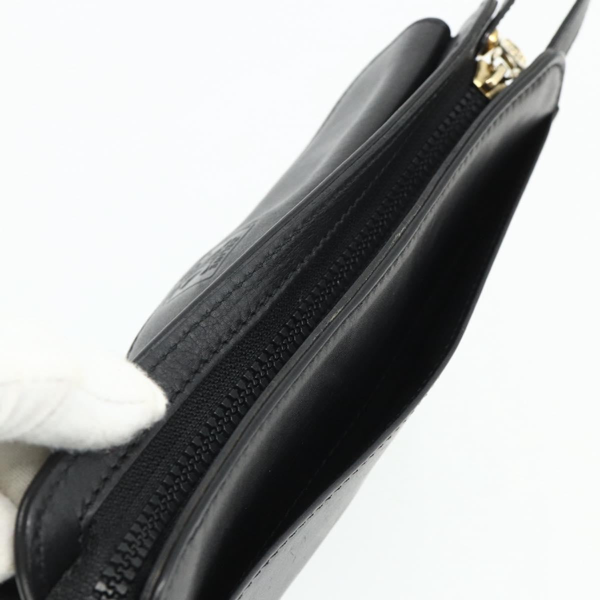 Celine Zip Clutch Leather, Black, Leather, Clutch