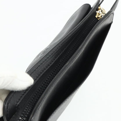 Celine Zip Clutch Leather, Black, Leather, Clutch