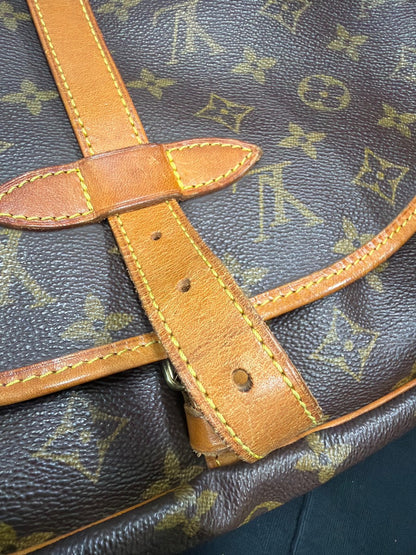Louis Vuitton Saumur Monogram, Brown, Leather, Shoulder Bag