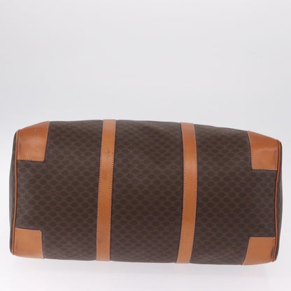 Celine Vintage Duffle Macadam Coated Canvas, Brown, Canvas, Handbag
