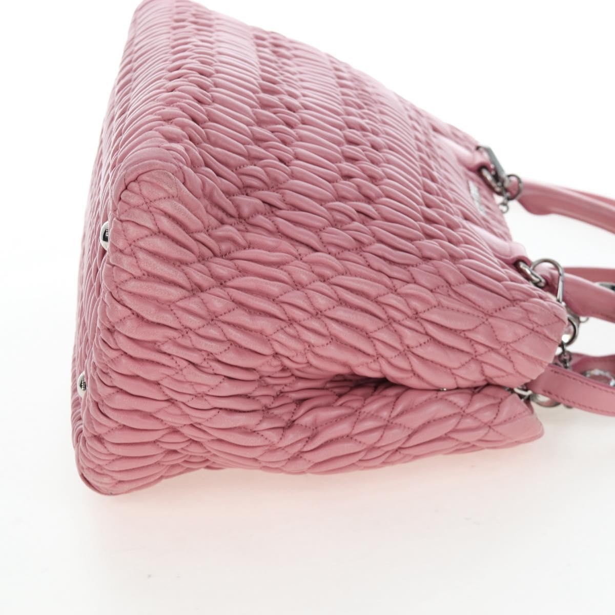 Miu Miu Crystal Turnlock Convertible Satchel Leather, Pink, Leather, Shoulder Bag