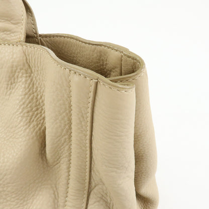 Prada Canapa Vitello Daino, Beige, Leather, Tote Bag