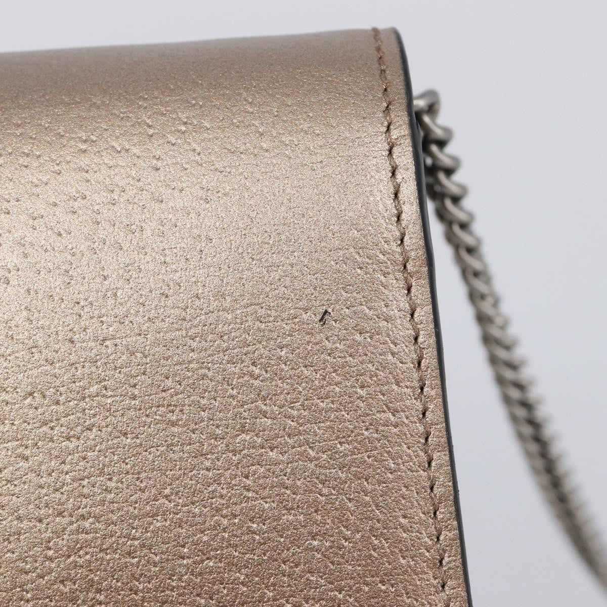 Gucci Dionysus Leather, Gold, Leather, Handbag