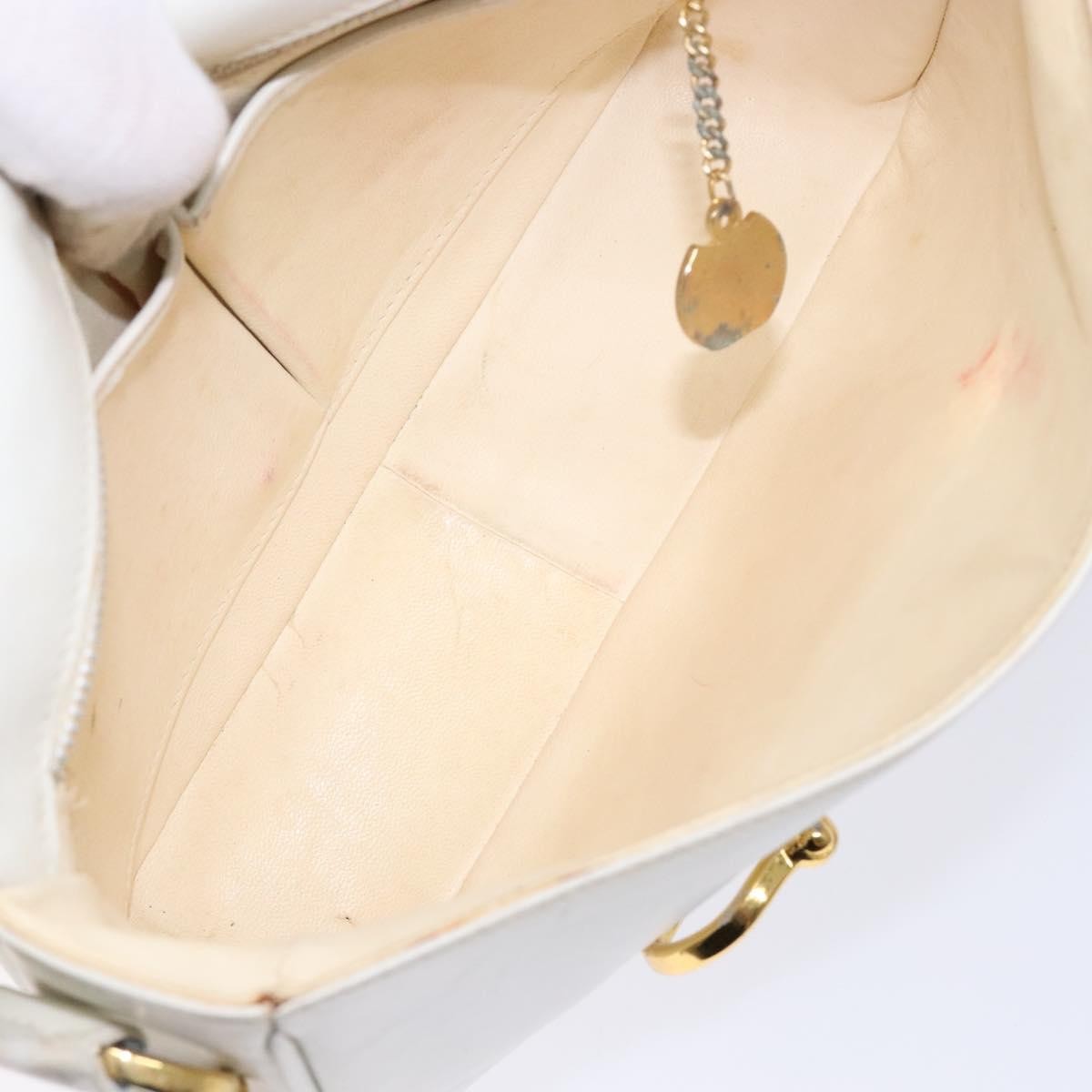 Celine Shoulder Leather, White, Leather, Shoulder Bag