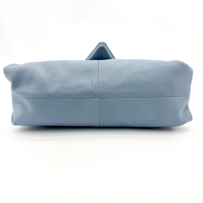 Bottega Veneta BV Trine Fold Clutch Leather, Blue, Leather, Clutch