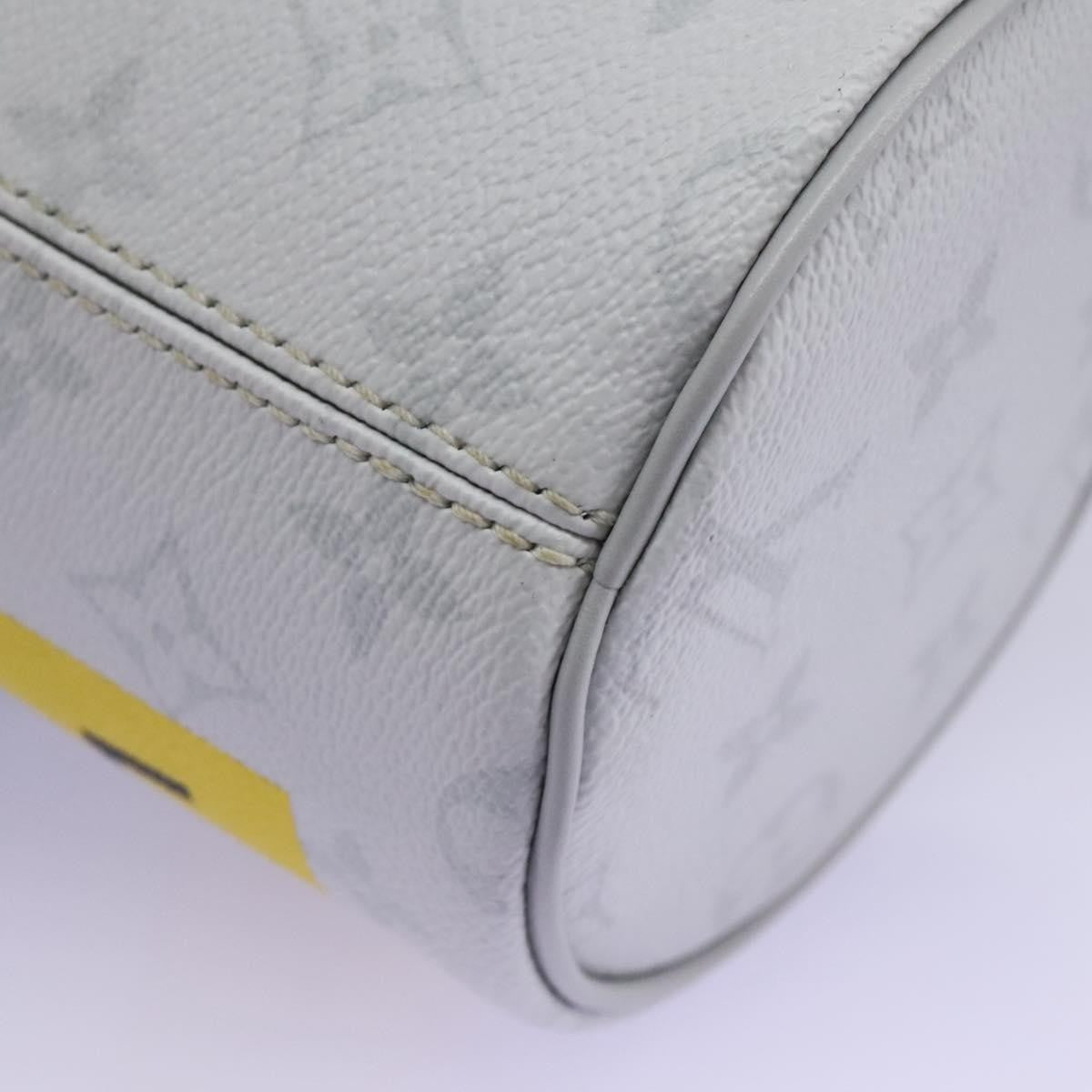Louis Vuitton Chalk Nano Limited Edition Logo Story Monogram Canvas, Gray, Canvas, Clutch