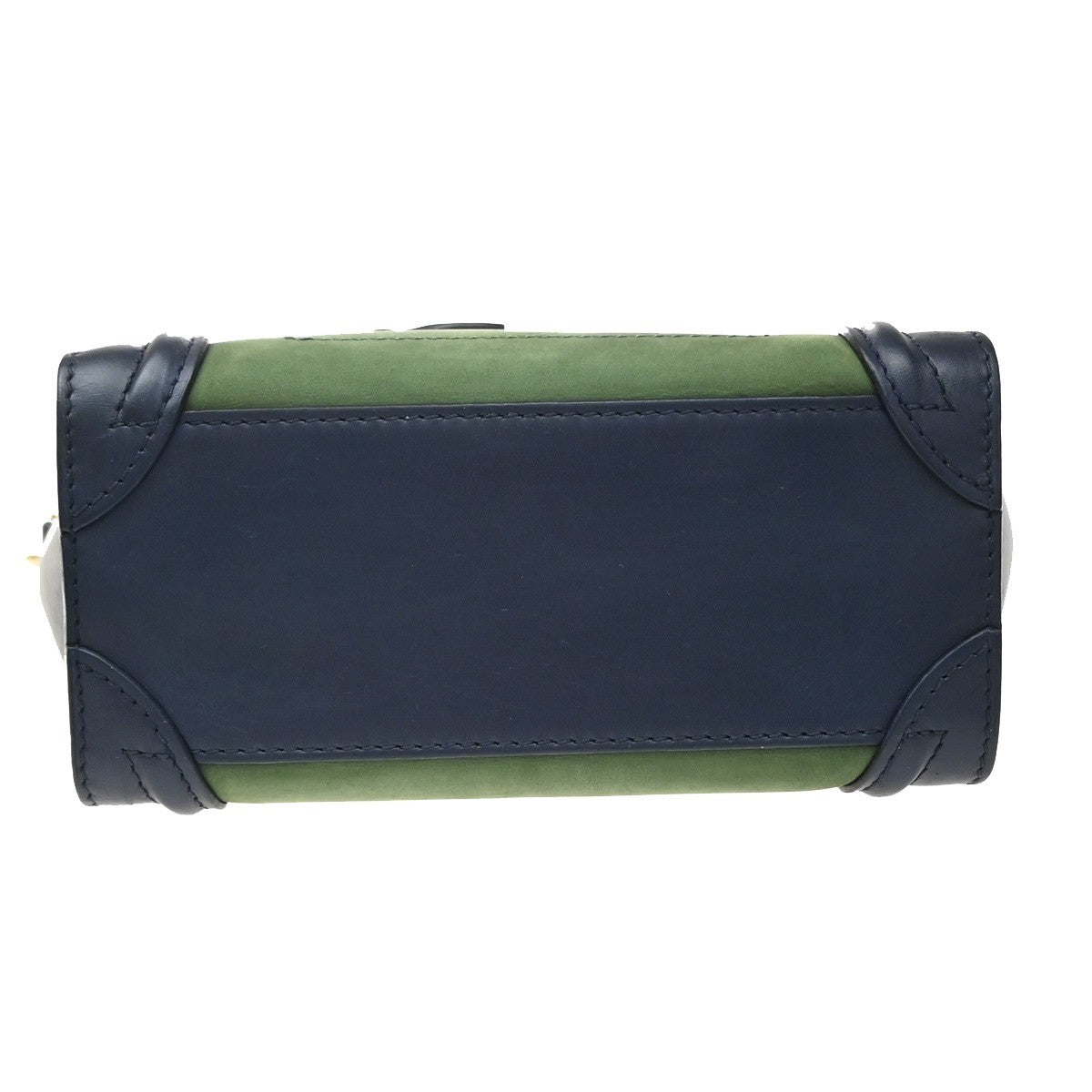 Celine Tricolor Luggage Leather, Green, Leather, Tote Bag