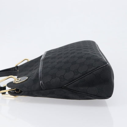 Gucci Twins Tote GG Canvas with Leather, Black, Canvas, Tote Bag