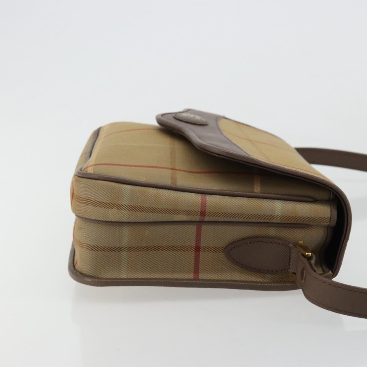 Burberry Nova Check Canvas and Leather, Brown, Canvas, Handbag