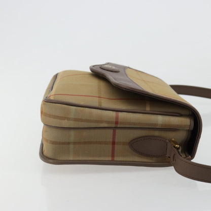Burberry Nova Check Canvas and Leather, Brown, Canvas, Handbag