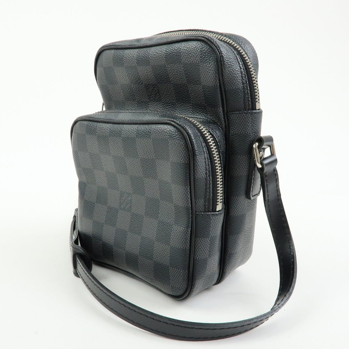Louis Vuitton Rem Damier Graphite, Black, Canvas, Handbag