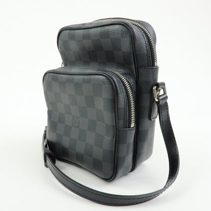 Louis Vuitton Rem Damier Graphite, Black, Canvas, Handbag