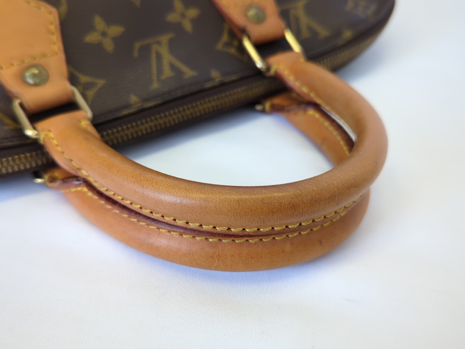 Louis Vuitton Alma Monogram Canvas, Brown, Canvas, Handbag