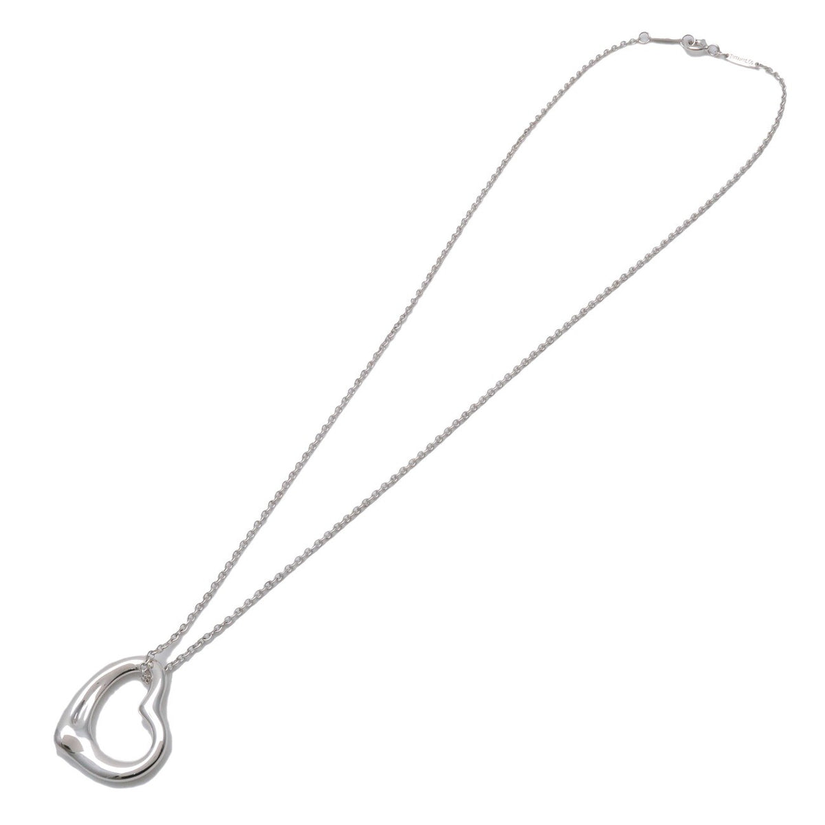 Tiffany & Co. Elsa Peretti Open Heart Pendant Sterling Silver, Silver, Sterling Silver, Necklace