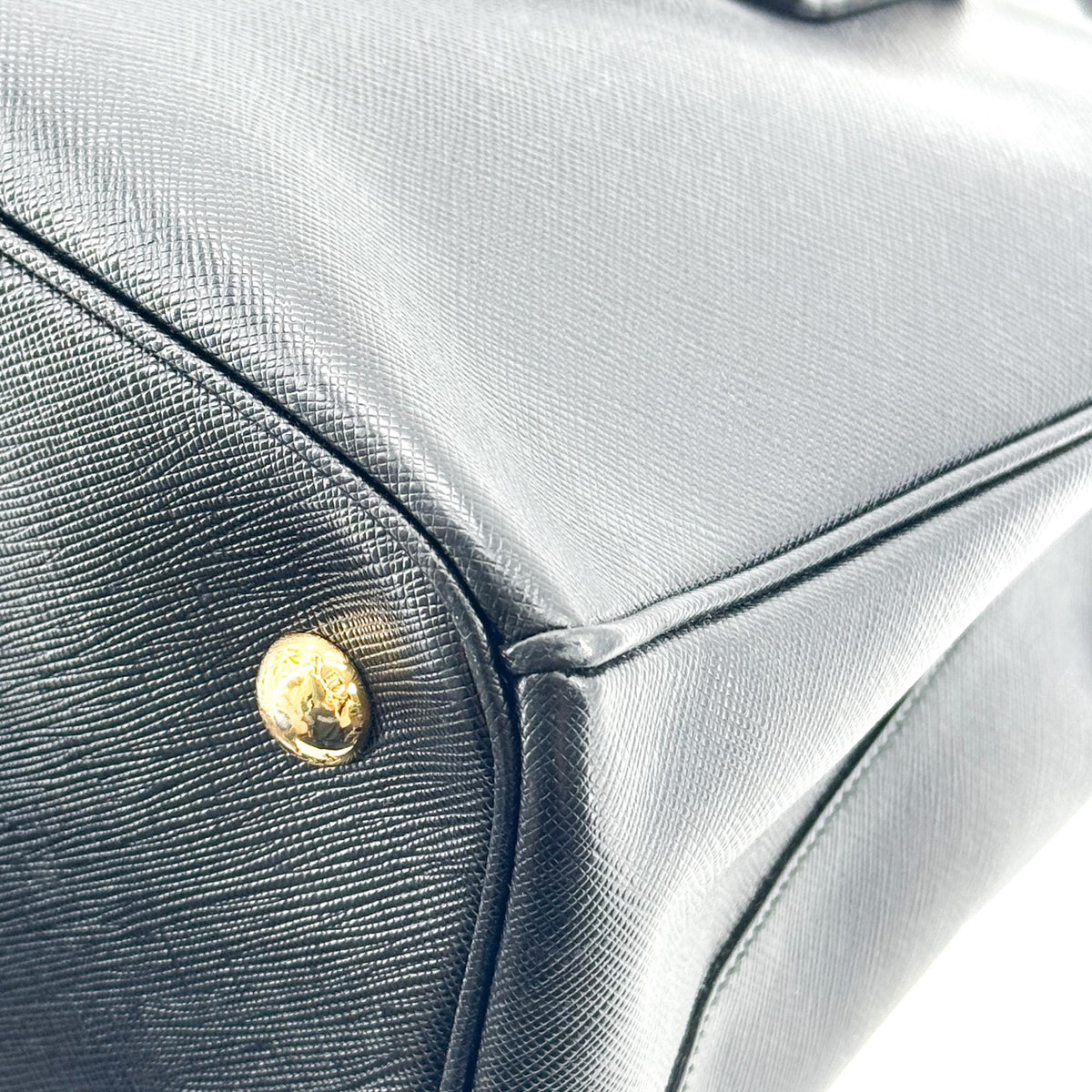 Prada Lux Open Saffiano Leather, Black, Leather, Tote Bag