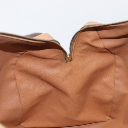 Celine Vintage Duffle Macadam Coated Canvas, Brown, Canvas, Handbag