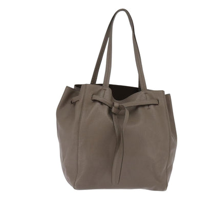 Celine Phantom Cabas Leather, GRAY, LEATHER, Tote bag