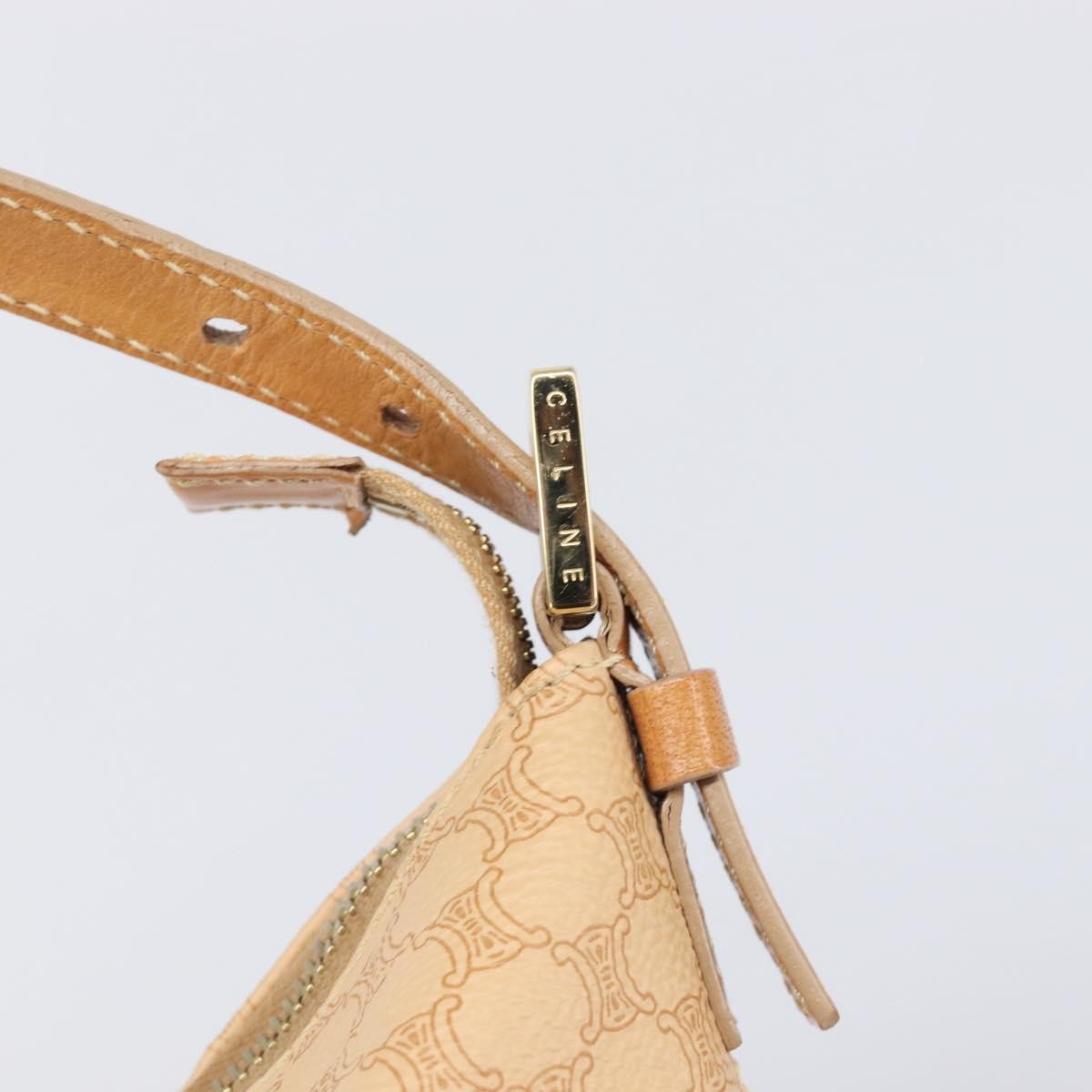 Celine Vintage Zip Hobo Macadam Canvas, Beige, Canvas, Shoulder Bag