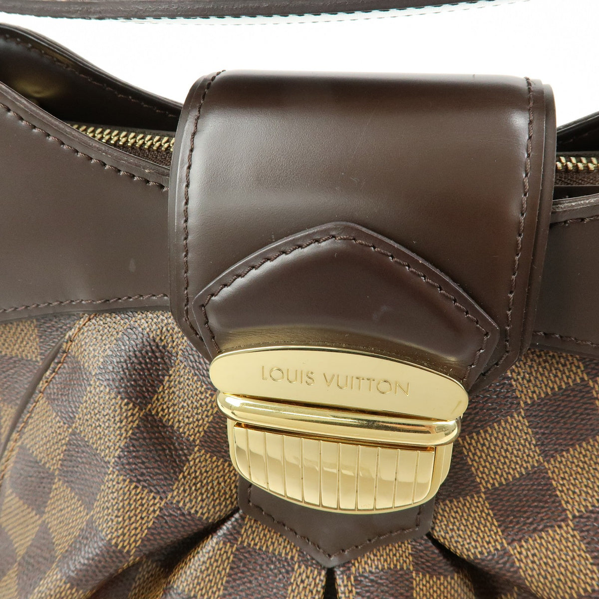 Louis Vuitton Sistina Damier, Brown, Canvas, Handbag