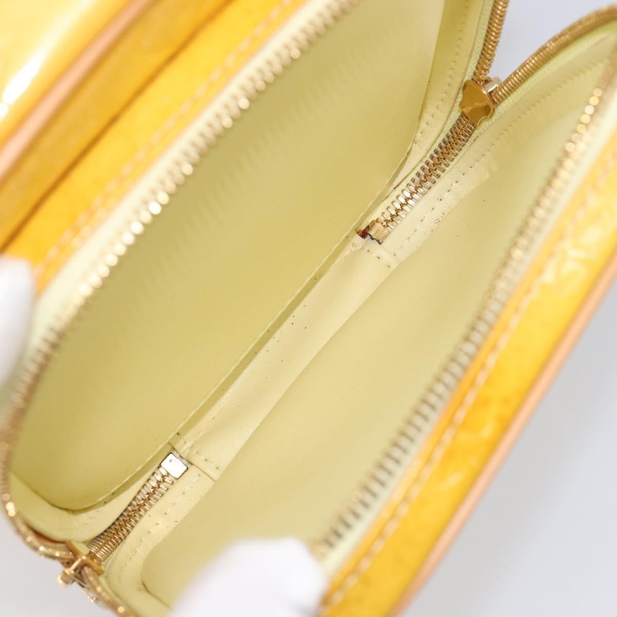 Louis Vuitton Wooster Monogram Vernis, Yellow, Patent Leather, Handbag