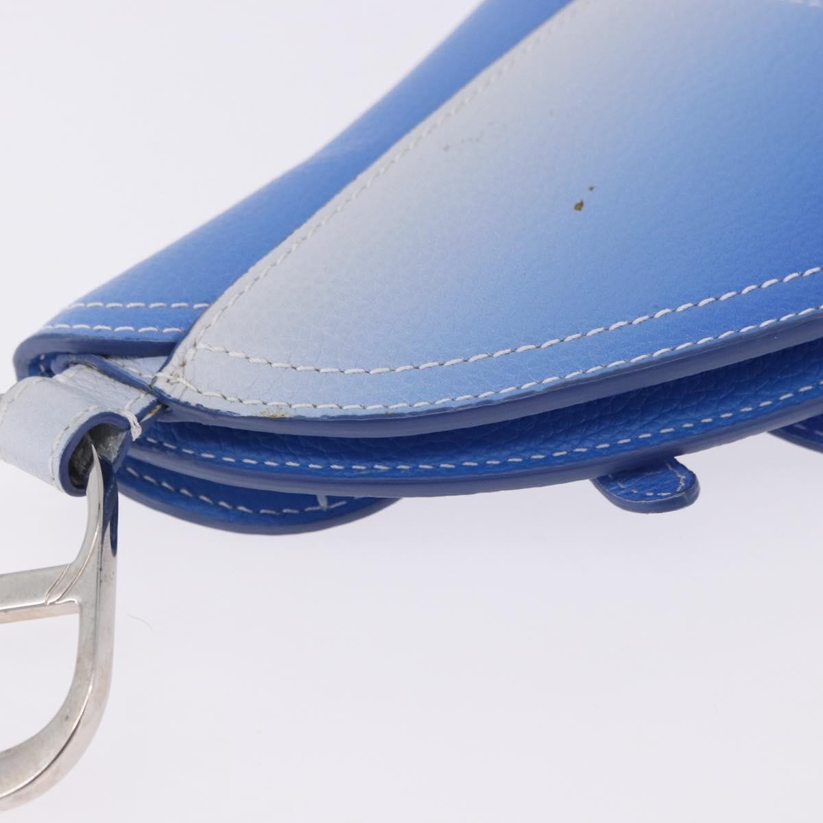 Christian Dior Saddle Wristlet Clutch Leather, Blue, Leather, Clutch