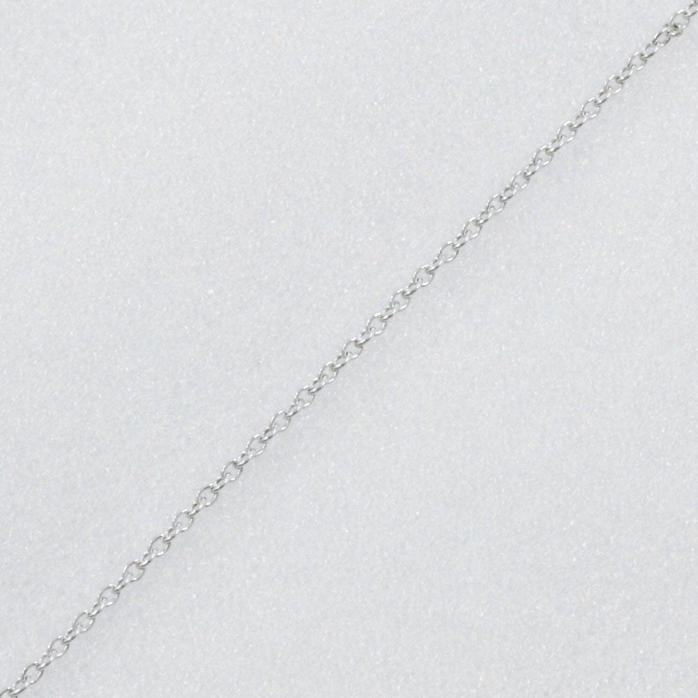 Tiffany & Co. Elsa Peretti Open Heart Pendant Sterling Silver with Diamond, Silver, Silver, Necklace