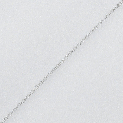 Tiffany & Co. Elsa Peretti Open Heart Pendant Sterling Silver with Diamond, Silver, Silver, Necklace
