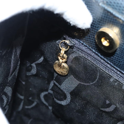 Salvatore Ferragamo Vintage Vara Bow Tote Lizard Embossed Leather, Navy, Leather, Tote Bag