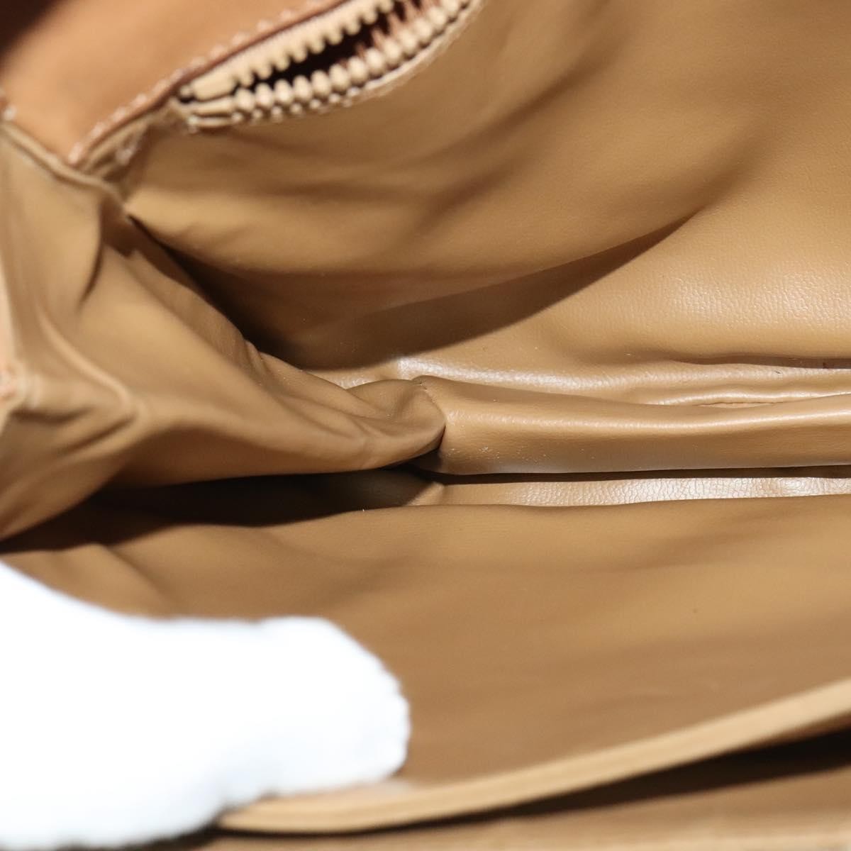 Celine Vintage Macadam Canvas and Leather, Beige, Canvas, Handbag