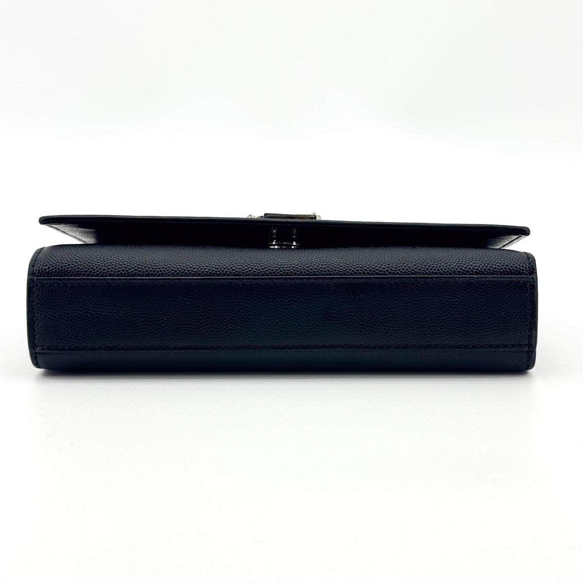 Saint Laurent Classic Monogram Grainy Leather, Black, Leather, Crossbody Bag