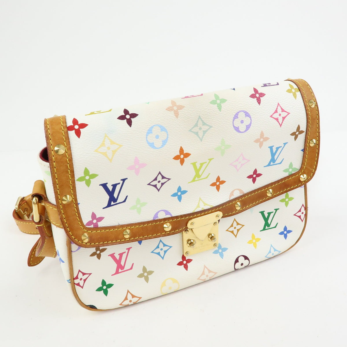 Louis Vuitton Sologne Monogram Multicolor, White, Canvas, Handbag