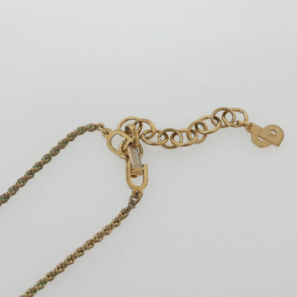 "Christian Dior Vintage pendant necklace Gold-plated Metal, Enamel & Rhinestones", Gold, Metal, Necklace
