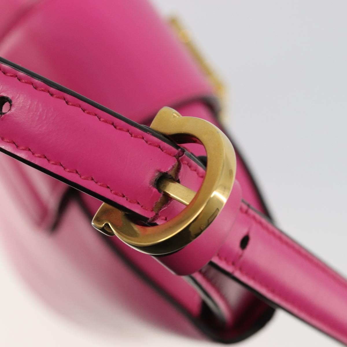 Salvatore Ferragamo Trifolio Leather, Pink, Leather, Shoulder Bag