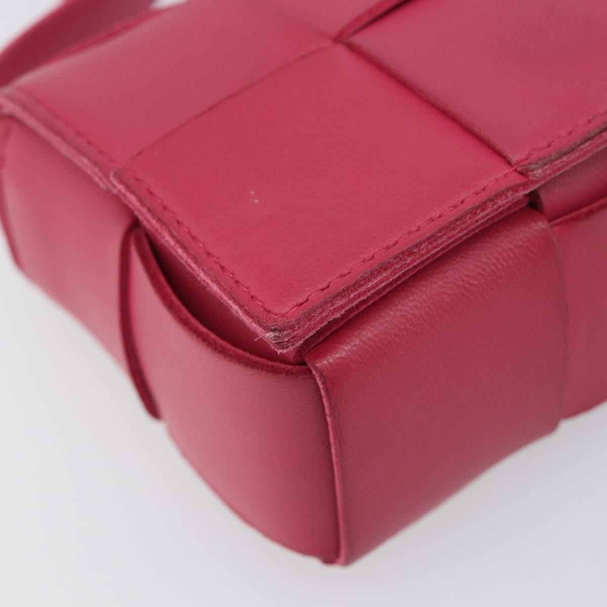 Bottega Veneta Cassette Maxi Intrecciato Leather, Pink, Leather, Crossbody Bag
