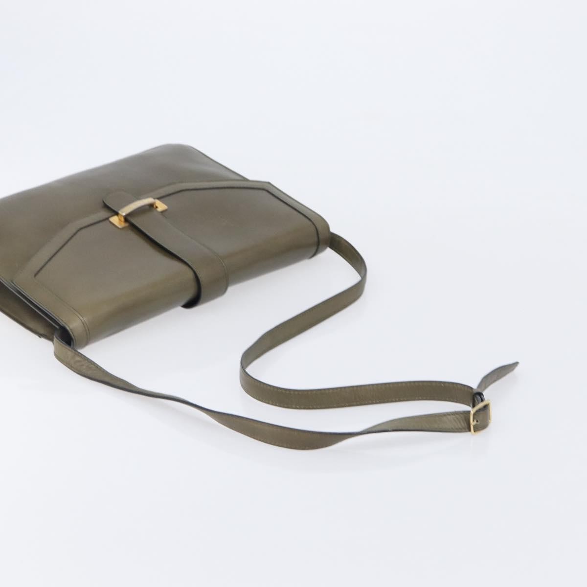 Celine Shoulder Leather, Khaki, Leather, Shoulder Bag