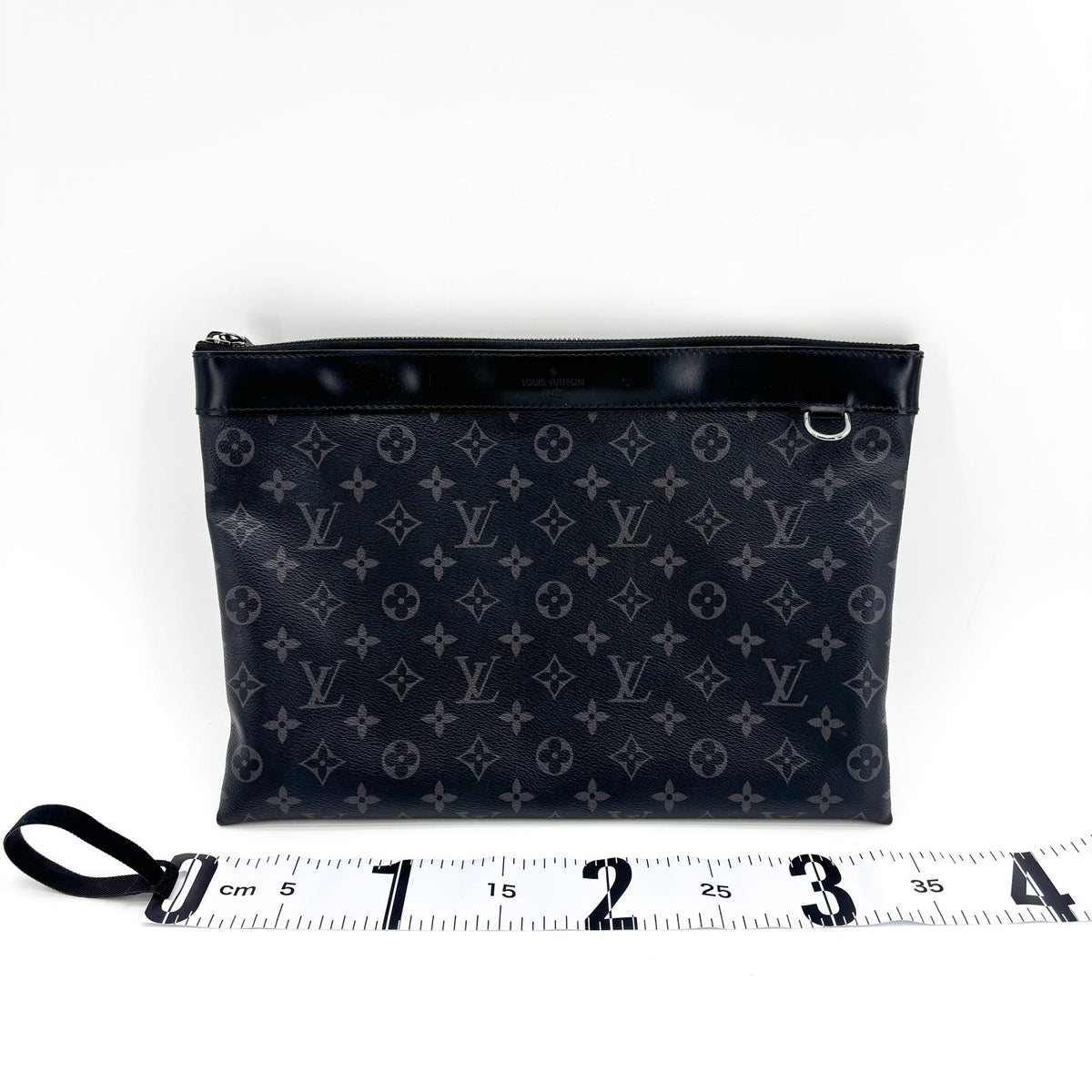 Louis Vuitton Discovery Pochette Monogram Eclipse Canvas, Black, Canvas, Clutch