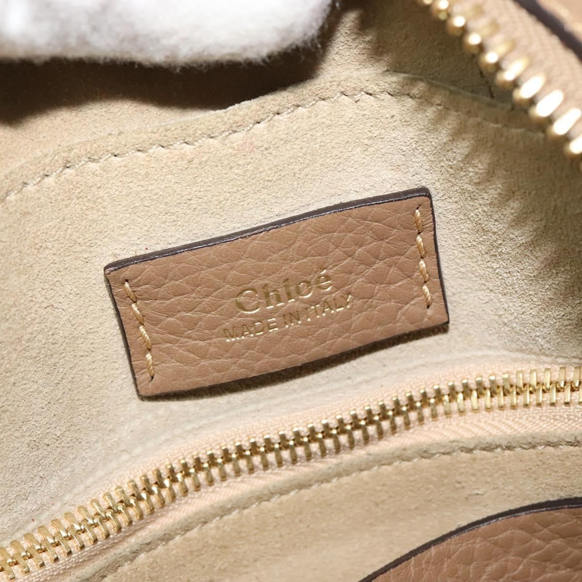 Chloe Hailey Leather, Beige, Leather, Handbag
