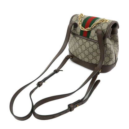 Gucci Ophidia Flap GG Coated Canvas with Leather, Beige, Canvas, Shoulder Bag