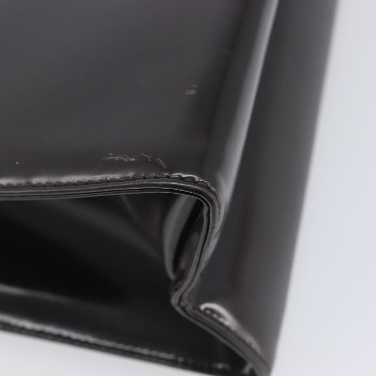 Salvatore Ferragamo Gancini Patent Leather, Brown, Patent Leather, Crossbody Bag