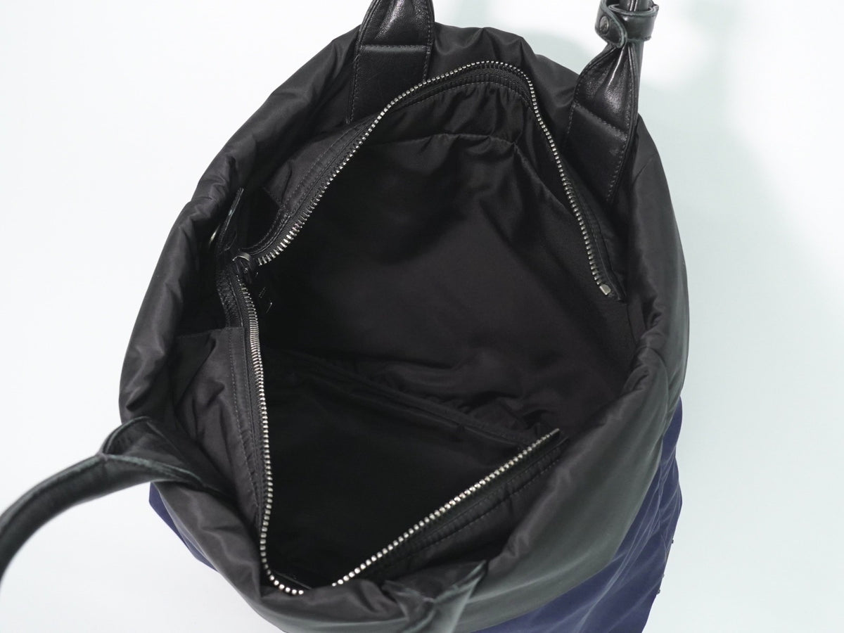 Prada Convertible Double Tessuto, Navy, Nylon, Tote Bag