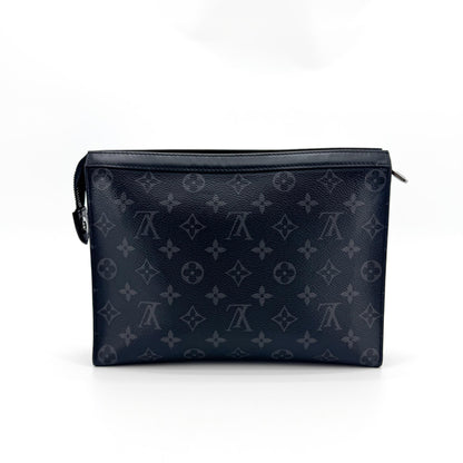 Louis Vuitton Pochette Voyage Reverse Monogram Eclipse Canvas, Black, Canvas, Clutch