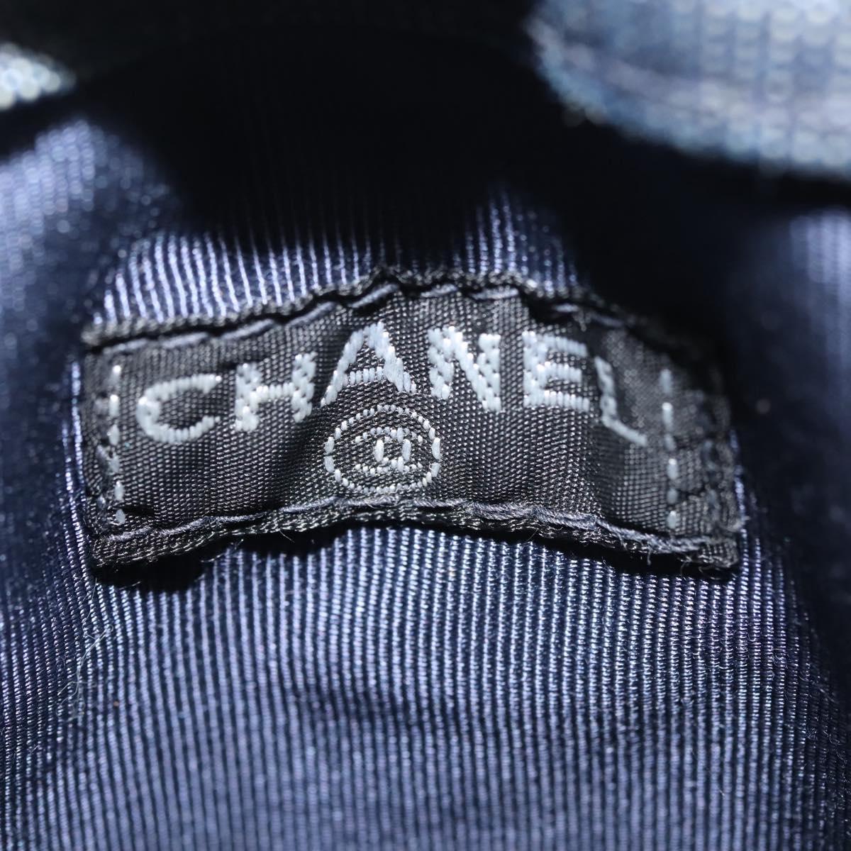 Chanel Hidden Sequins Shoulder Bag Sequins, BLUE, CANVAS, Handbag