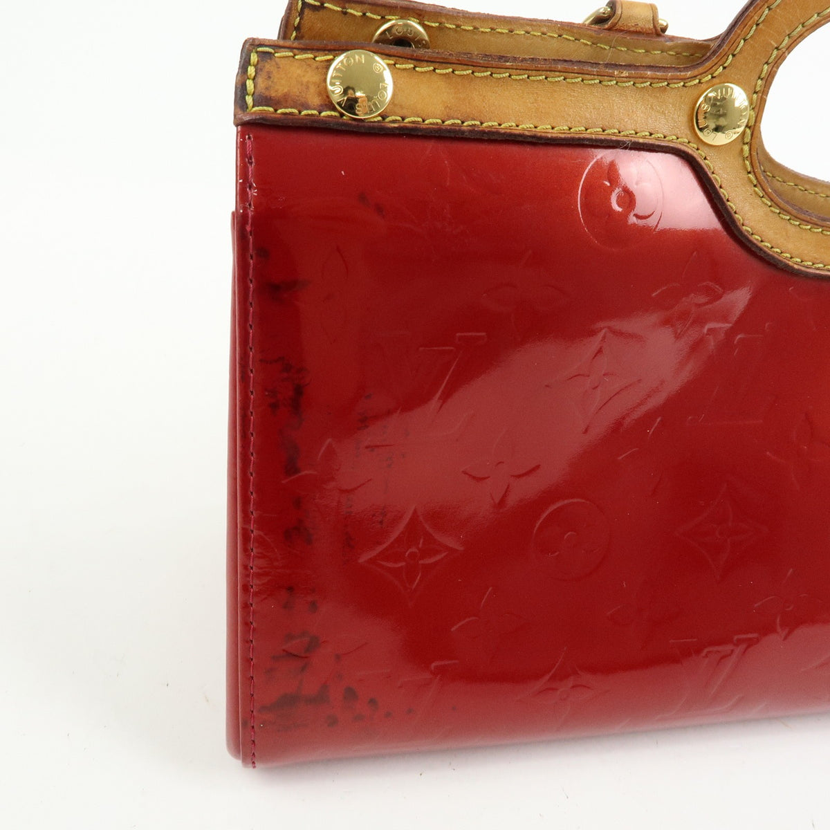 Louis Vuitton Roxbury Drive Monogram Vernis, Red, Patent Leather, Handbag