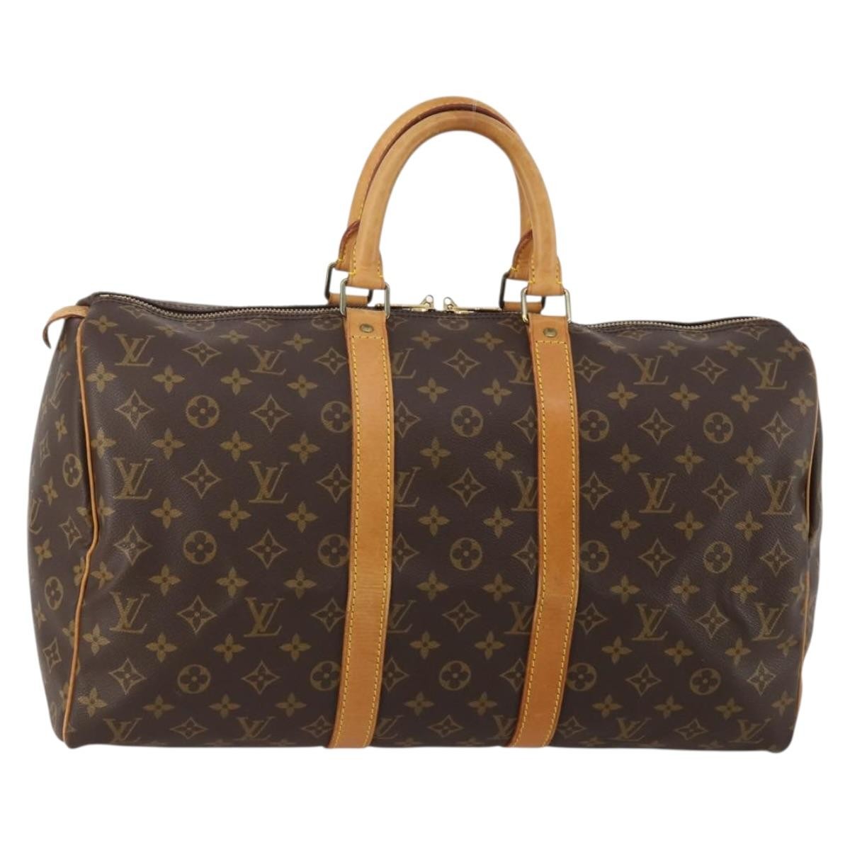 Louis Vuitton Keepall Monogram Canvas, Brown, Canvas, Travel Bag