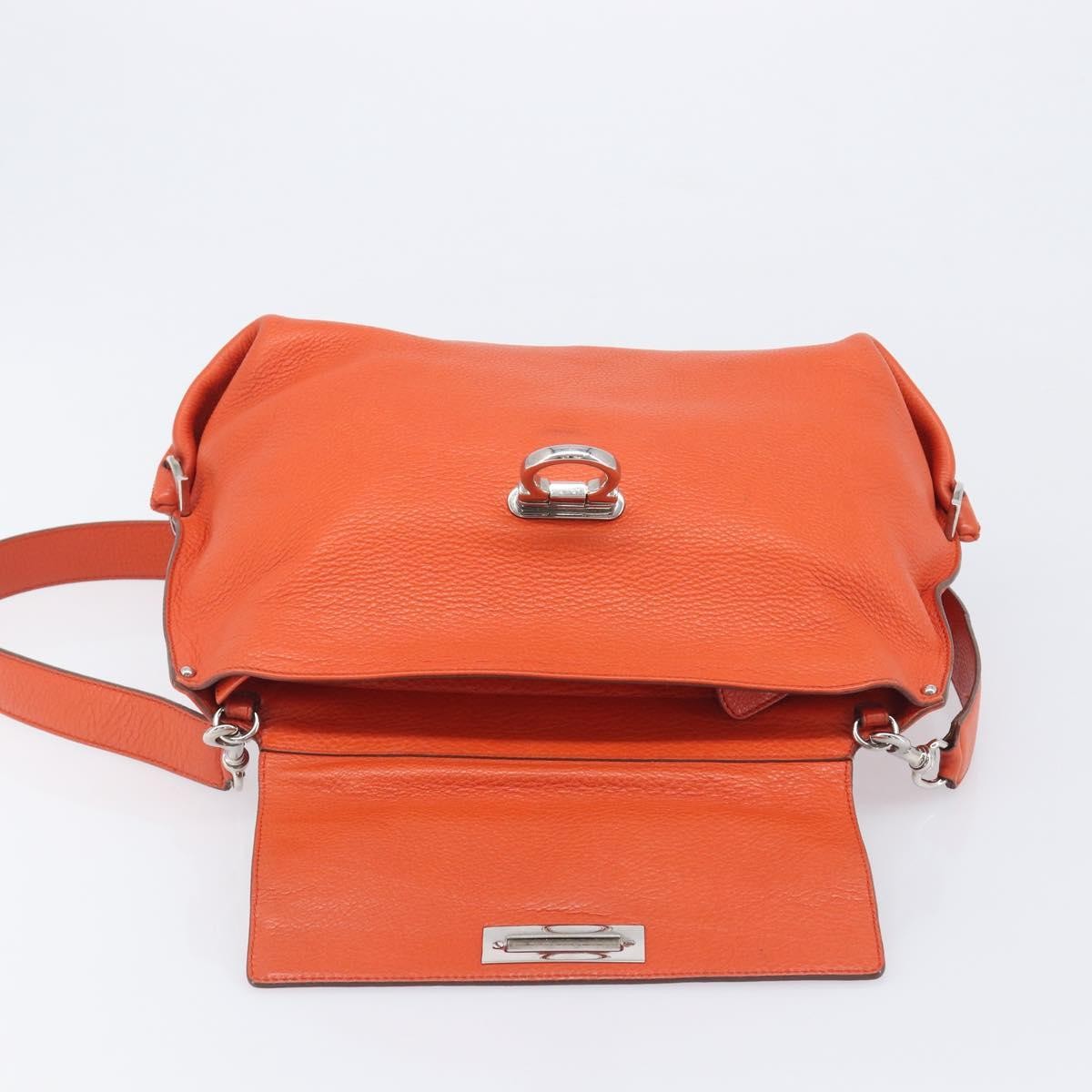 Salvatore Ferragamo Soft Sofia Leather, Orange, Leather, Tote Bag