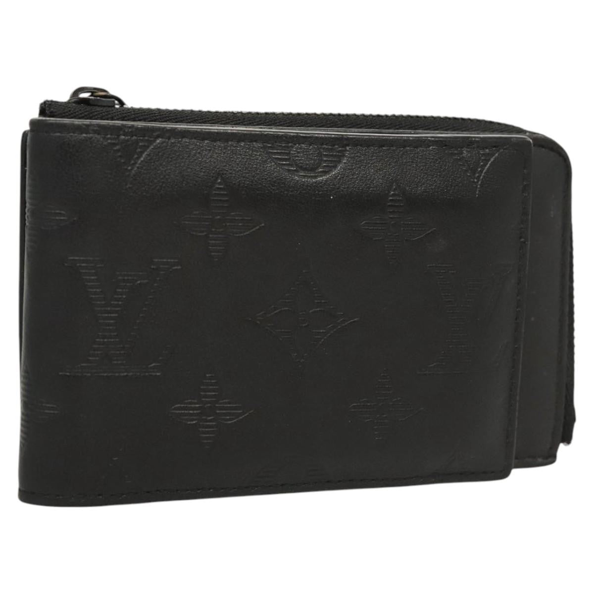 Louis Vuitton Hybrid Monogram Shadow Leather, Black, Leather, Wallet