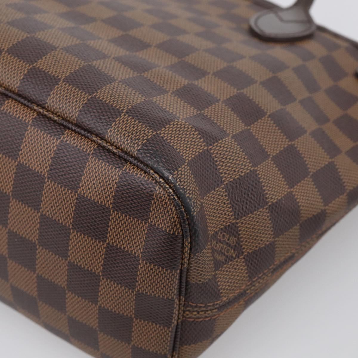 Louis Vuitton Neverfull Damier, Brown, Canvas, Tote Bag