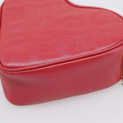 Louis Vuitton Coeur Heart on Chain Monogram Embossed Lambskin, Red, Leather, Clutch